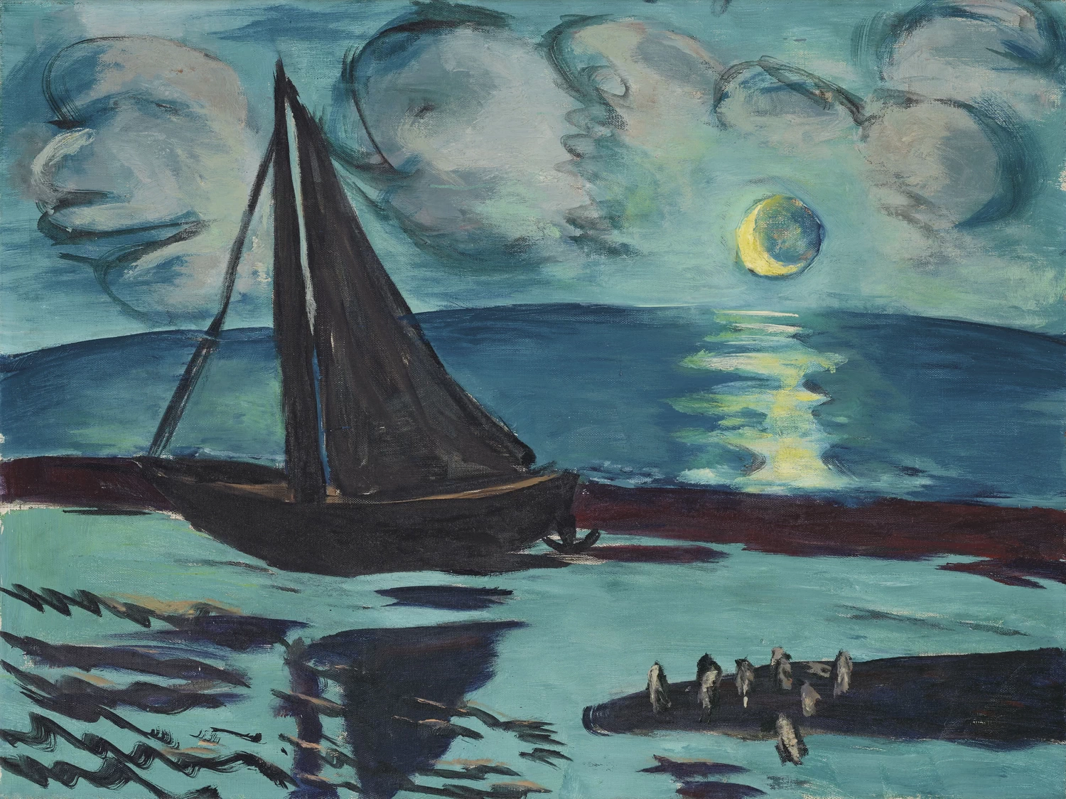 Notte di luna sul mare (verde), 1938